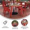 Merrick Lane Dryden Indoor/Outdoor Dining Table with Umbrella Hole, 30" x 60" All Weather Poly Resin Top and Steel Base